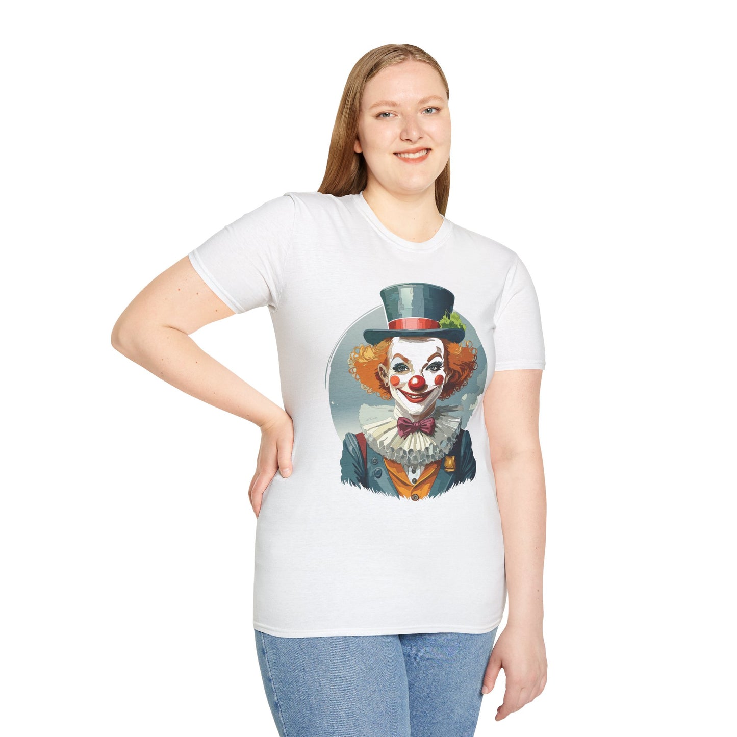 Clown Shirt, T Shirt with Clown, Funny Man Shirt, Tee Shirt with Funny Man, Circus Shirt, Shirt with Circus, Scary Man Shirt, Shirt with Scary Man