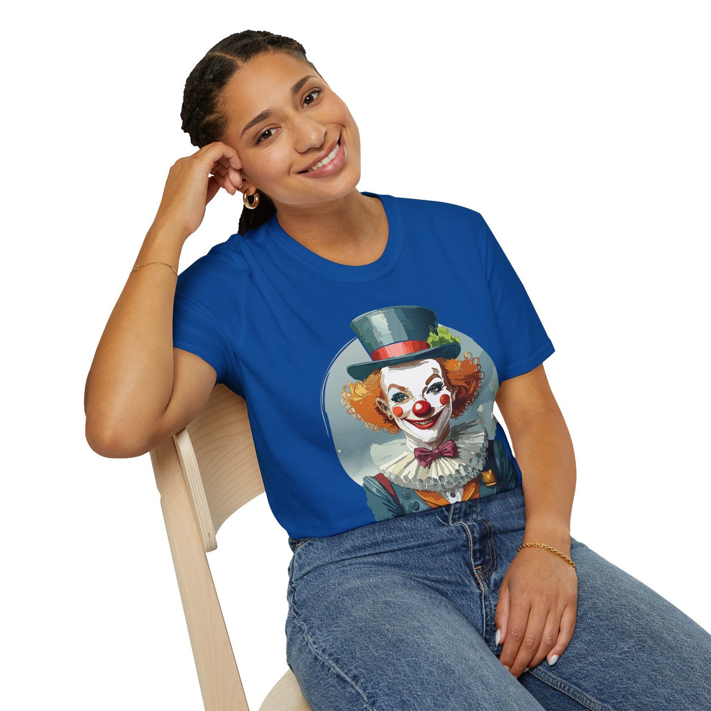 Clown Shirt, T Shirt with Clown, Funny Man Shirt, Tee Shirt with Funny Man, Circus Shirt, Shirt with Circus, Scary Man Shirt, Shirt with Scary Man