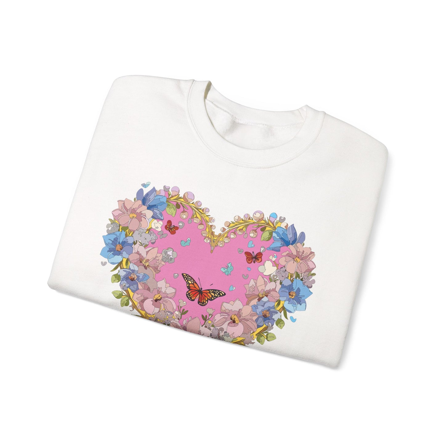 Floral Heart Sweatshirt, Floral Love Sweatshirt, Valentine's Day Sweatshirt, Heart Floral Sweatshirt