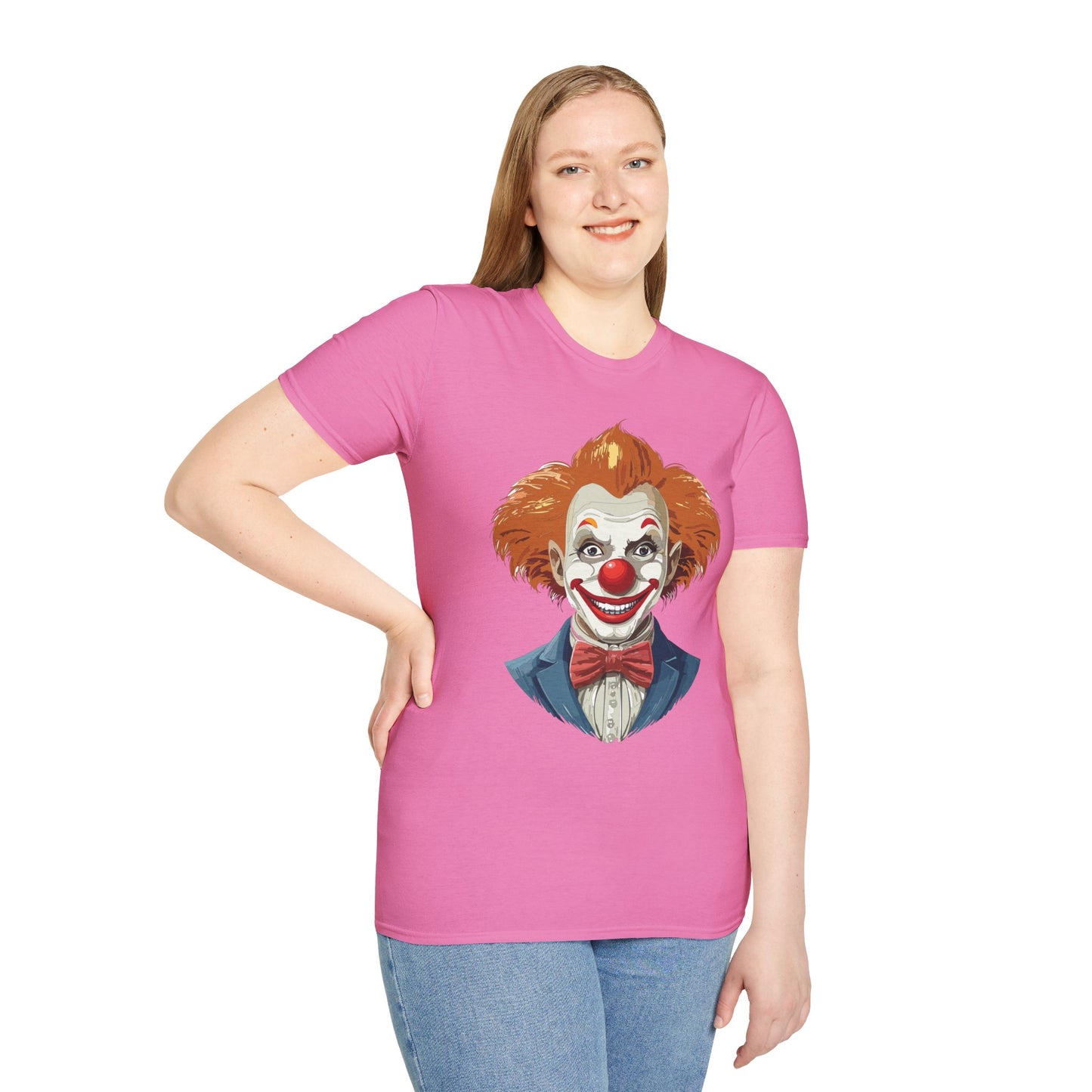 Clown Shirt, T Shirt with Clown, Funny Man Shirt, Tee Shirt with Funny Man, Circus Shirt, Shirt with Circus, Scary Man Shirt, Shirt with Scary Man