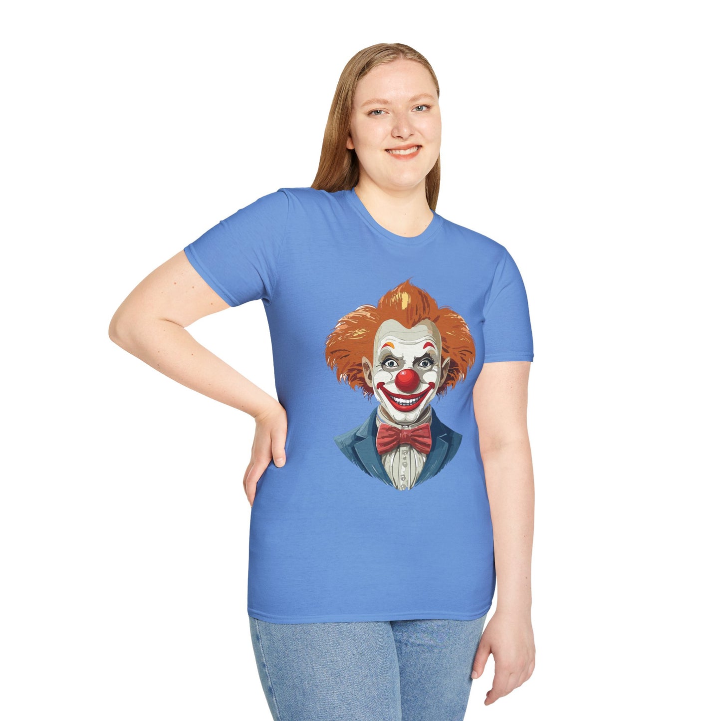 Clown Shirt, T Shirt with Clown, Funny Man Shirt, Tee Shirt with Funny Man, Circus Shirt, Shirt with Circus, Scary Man Shirt, Shirt with Scary Man