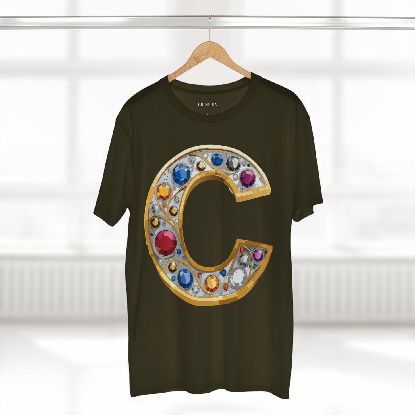 Letter Shirt, Shirt with Letters, Tee Shirt with Gold Letters