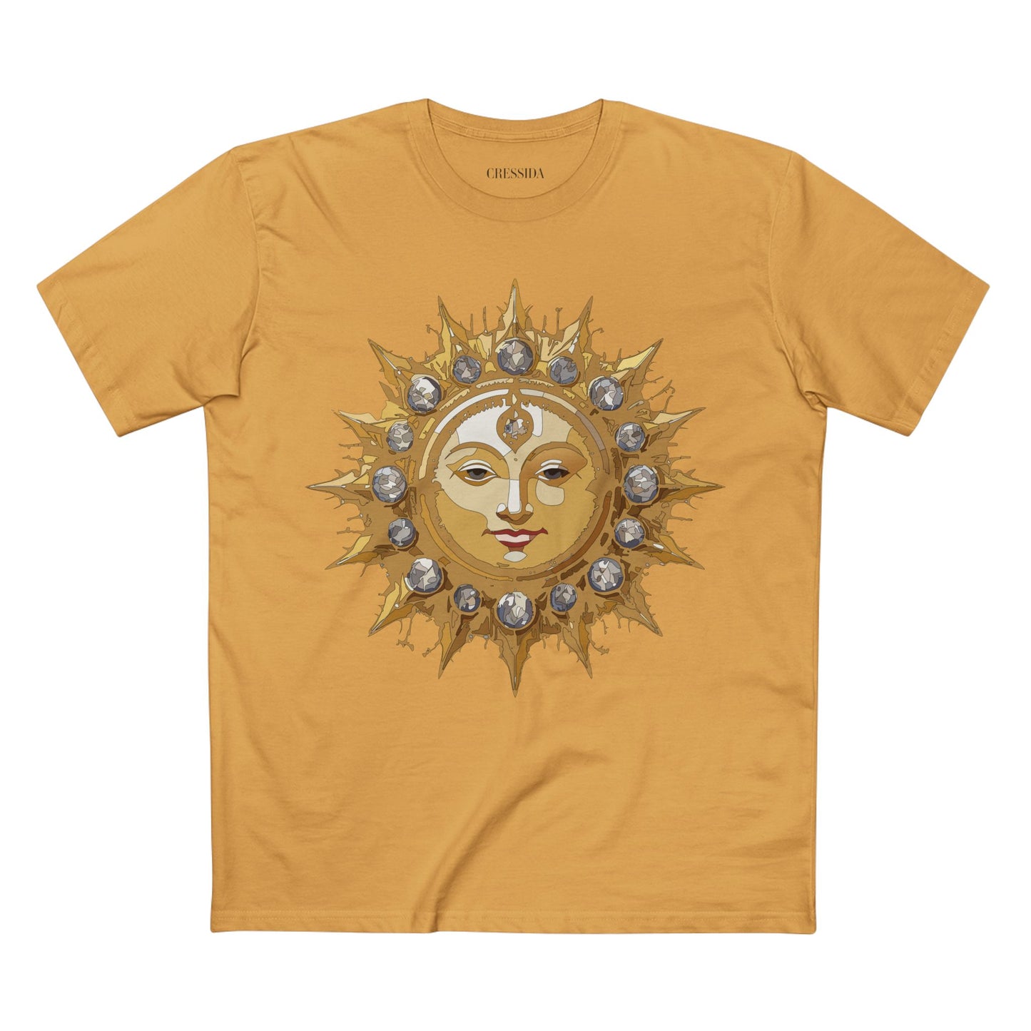 Sun Shirt, Shirt with Sun, Tee Shirt with Gold Sun