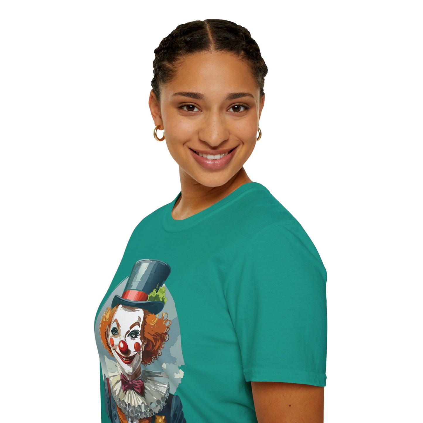 Clown Shirt, T Shirt with Clown, Funny Man Shirt, Tee Shirt with Funny Man, Circus Shirt, Shirt with Circus, Scary Man Shirt, Shirt with Scary Man