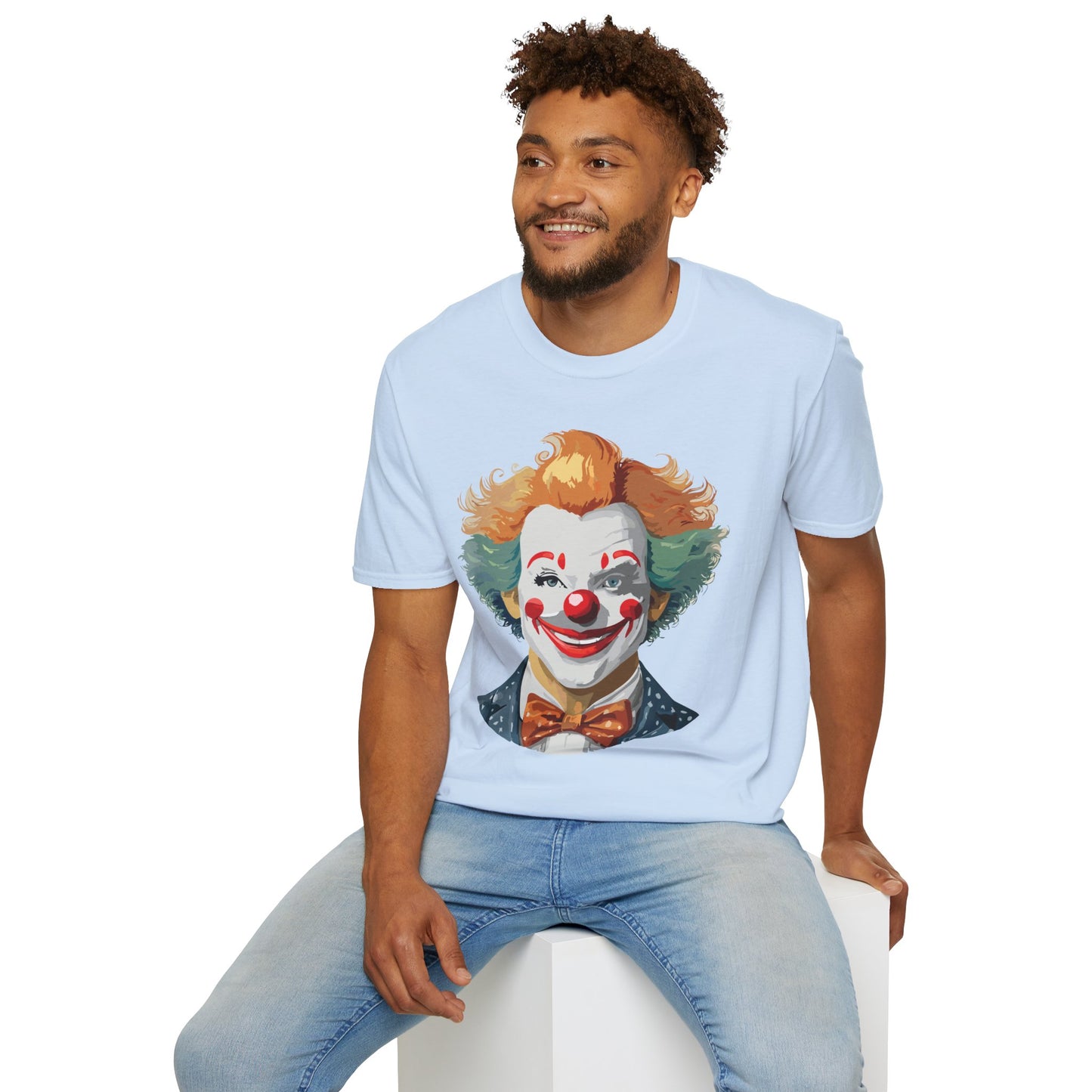 Clown Shirt, T Shirt with Clown, Funny Man Shirt, Tee Shirt with Funny Man, Circus Shirt, Shirt with Circus, Scary Man Shirt, Shirt with Scary Man