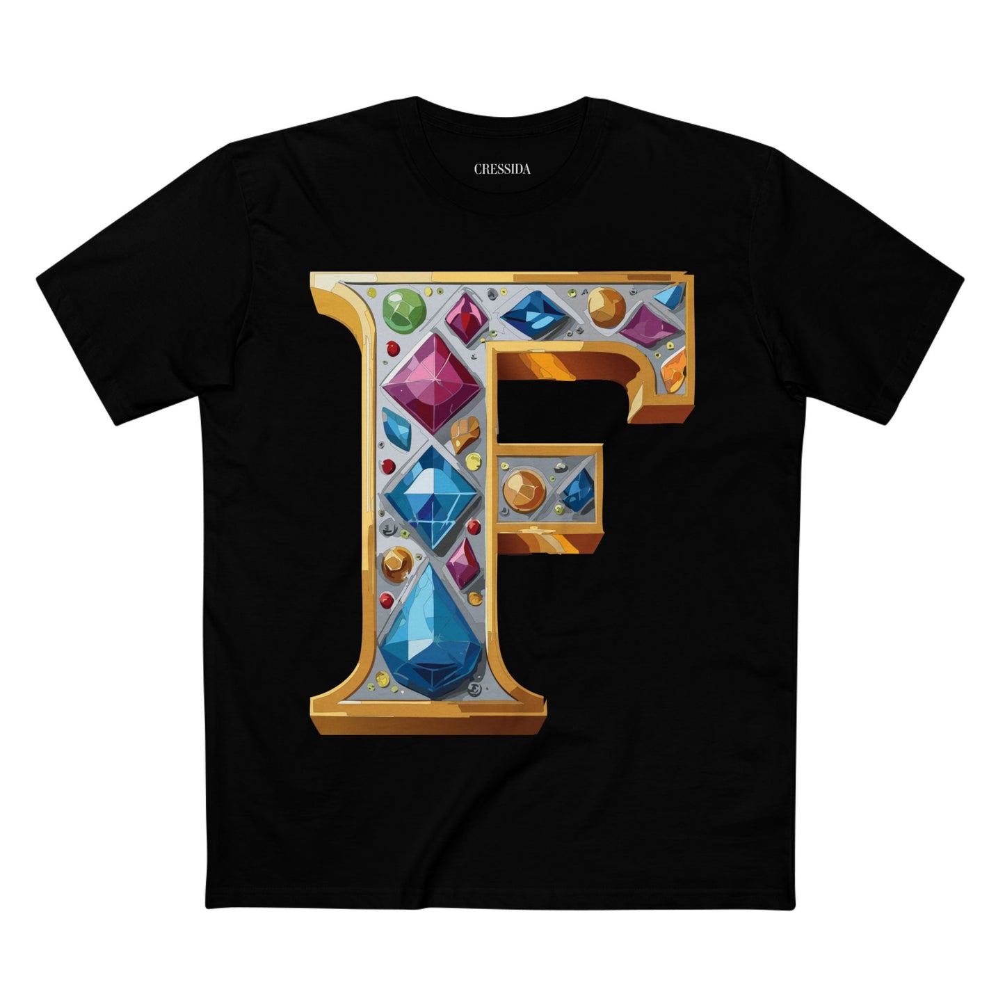 Letter Shirt, Shirt with Letters, Tee Shirt with Gold Letters