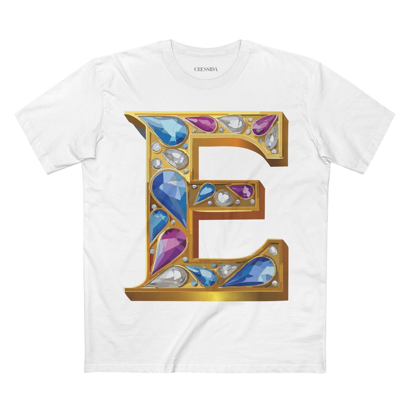 Letter Shirt, Shirt with Letters, Tee Shirt with Gold Letters