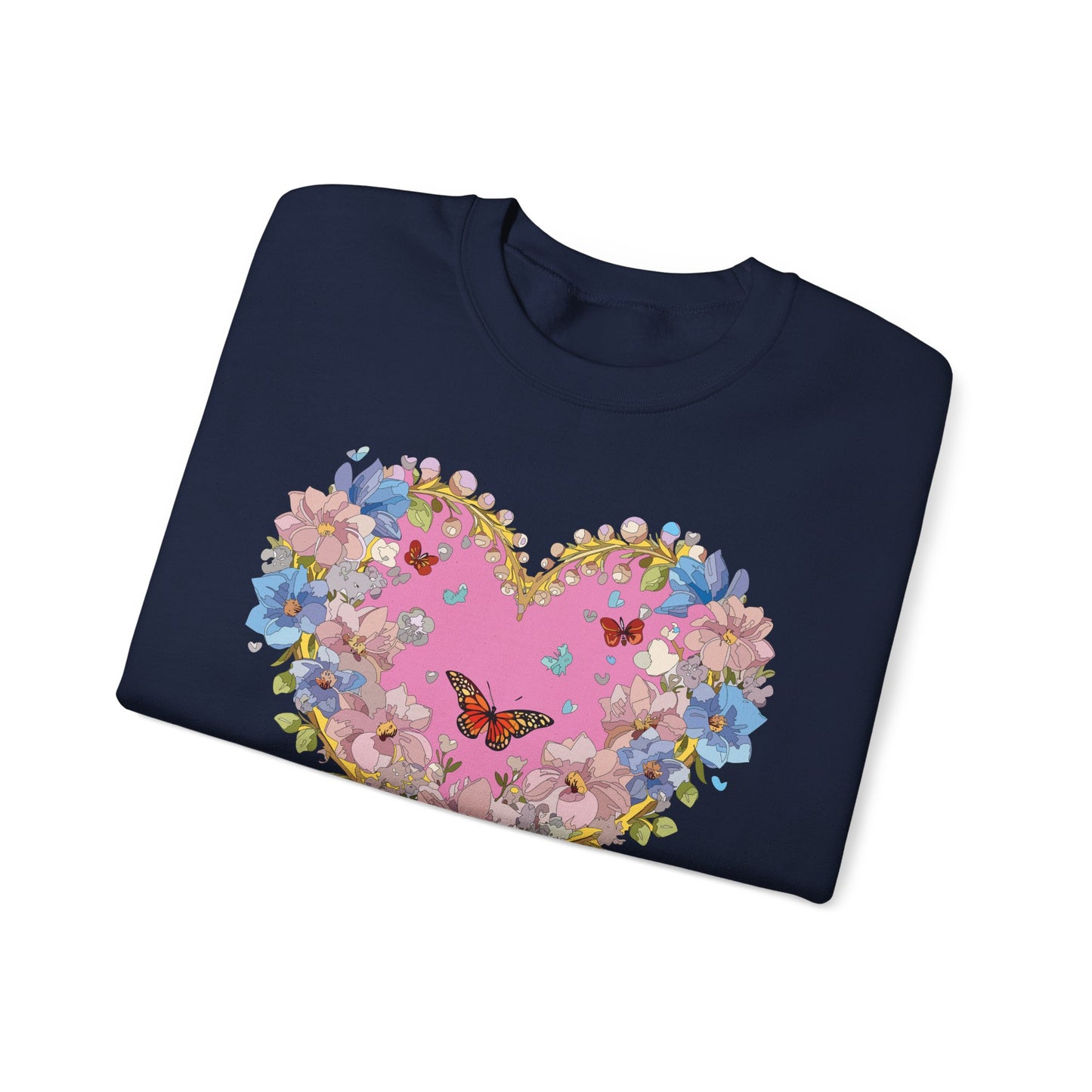 Floral Heart Sweatshirt, Floral Love Sweatshirt, Valentine's Day Sweatshirt, Heart Floral Sweatshirt