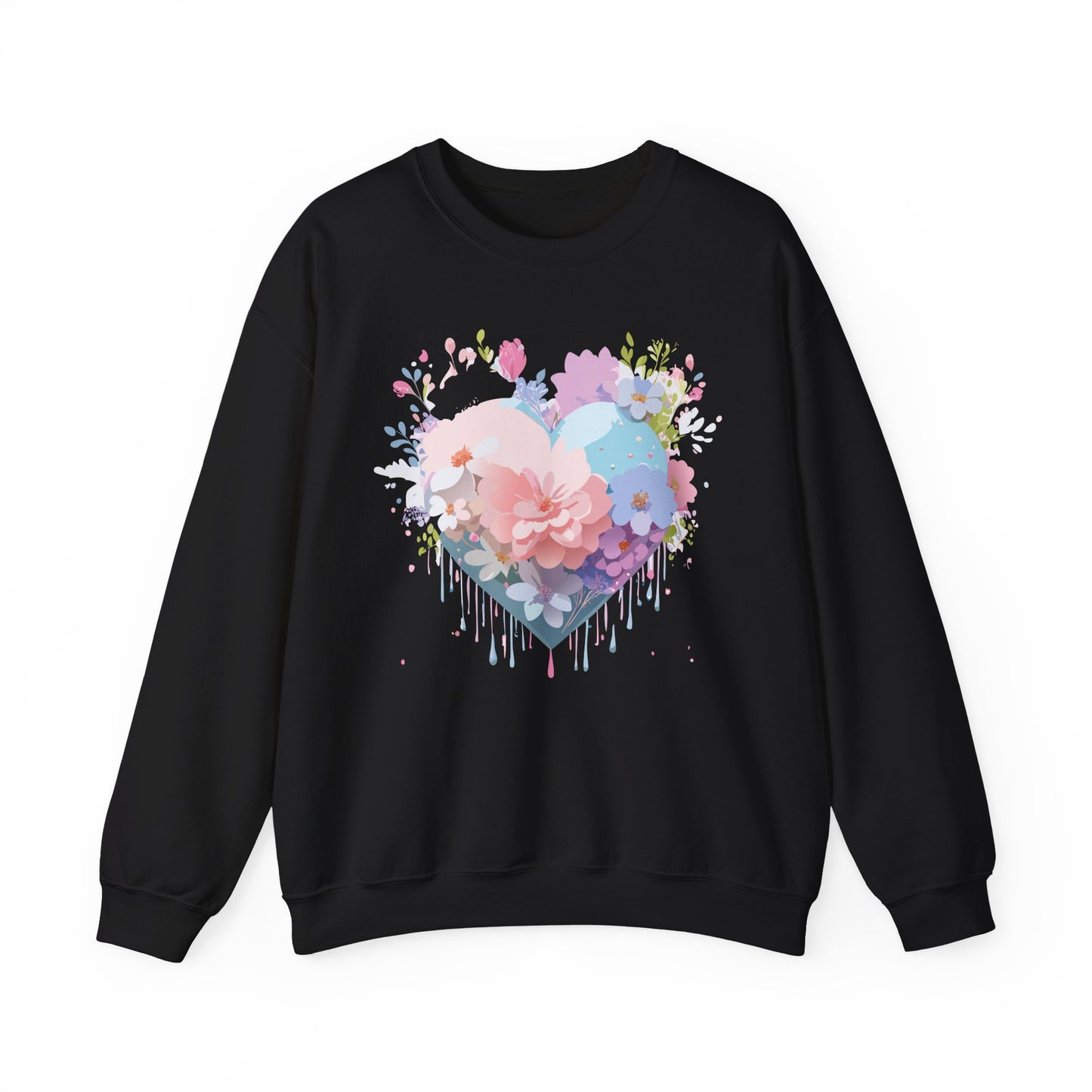 Floral Heart Sweatshirt, Floral Love Sweatshirt, Valentine's Day Sweatshirt, Heart Floral Sweatshirt
