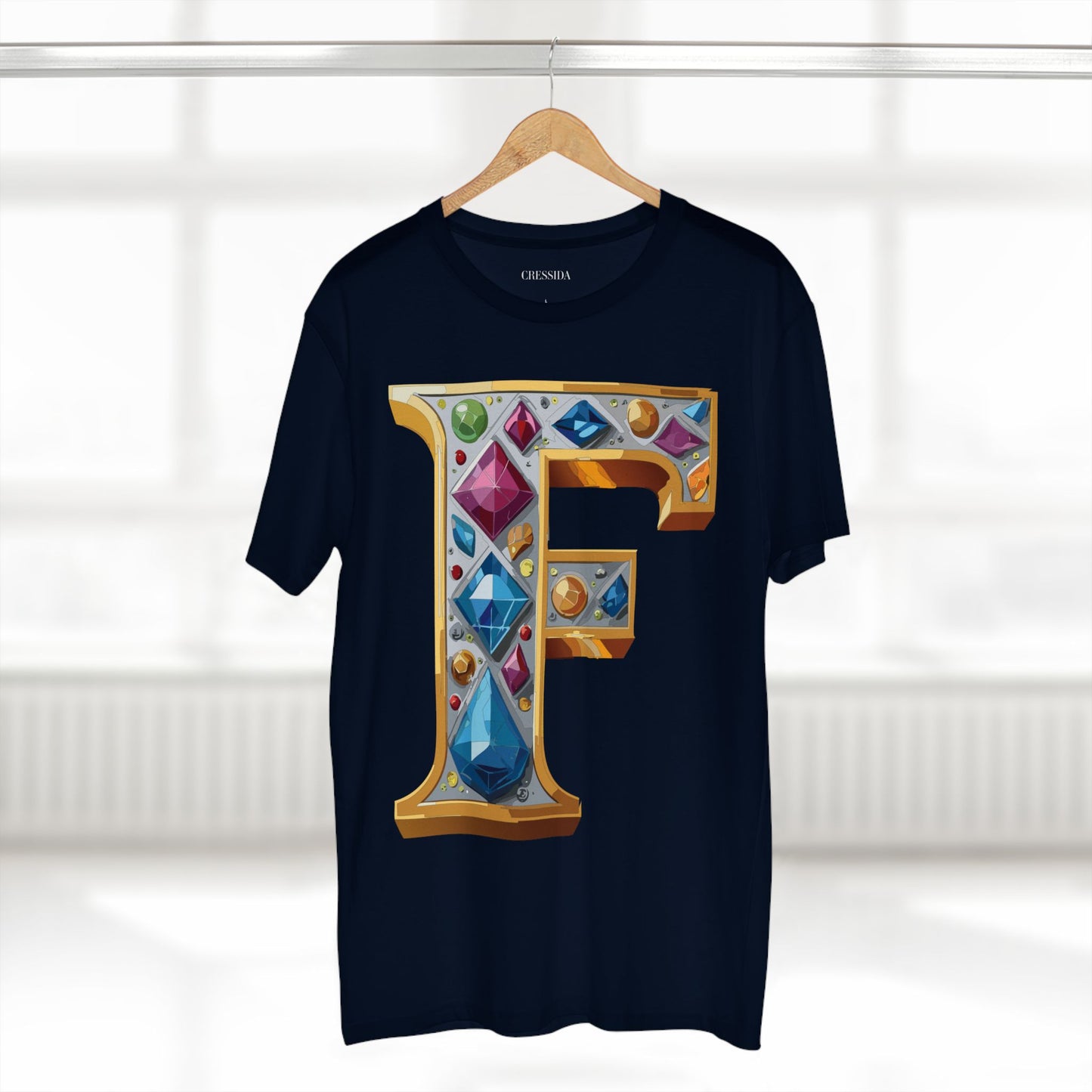 Letter Shirt, Shirt with Letters, Tee Shirt with Gold Letters