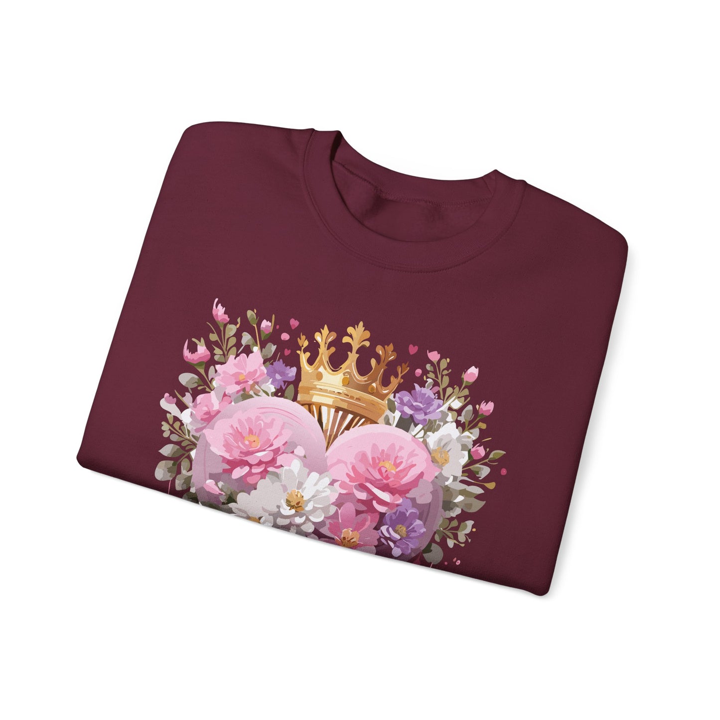 Floral Heart Sweatshirt, Floral Love Sweatshirt, Valentine's Day Sweatshirt, Heart Floral Sweatshirt