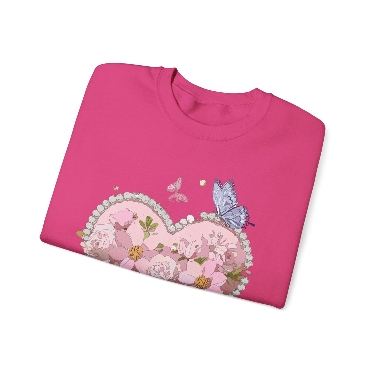 Floral Heart Sweatshirt, Floral Love Sweatshirt, Valentine's Day Sweatshirt, Heart Floral Sweatshirt