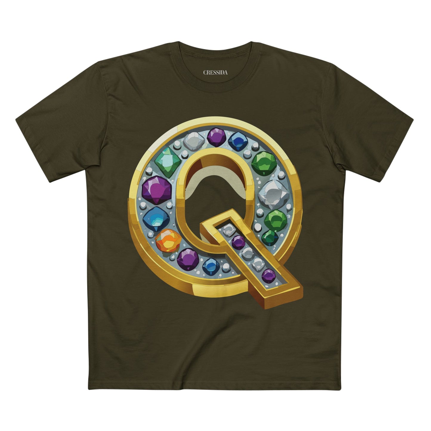 Letter Shirt, Shirt with Letters, Tee Shirt with Gold Letters