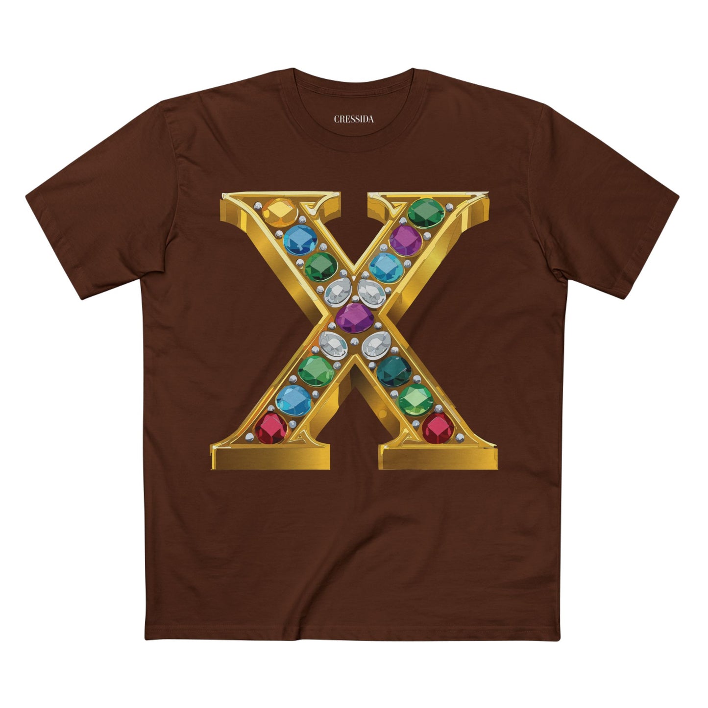 Letter Shirt, Shirt with Letters, Tee Shirt with Gold Letters
