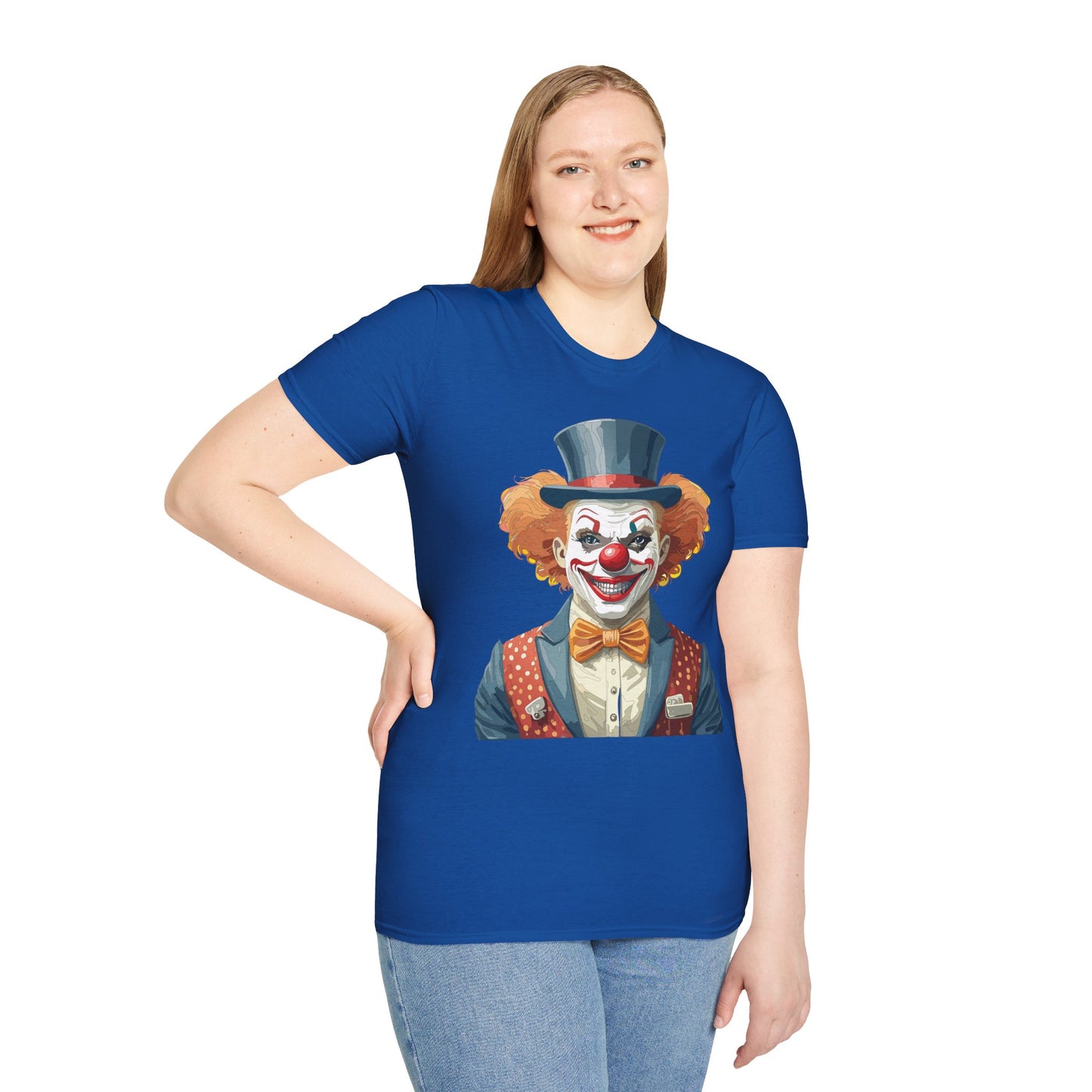 Clown Shirt, T Shirt with Clown, Funny Man Shirt, Tee Shirt with Funny Man, Circus Shirt, Shirt with Circus, Scary Man Shirt, Shirt with Scary Man