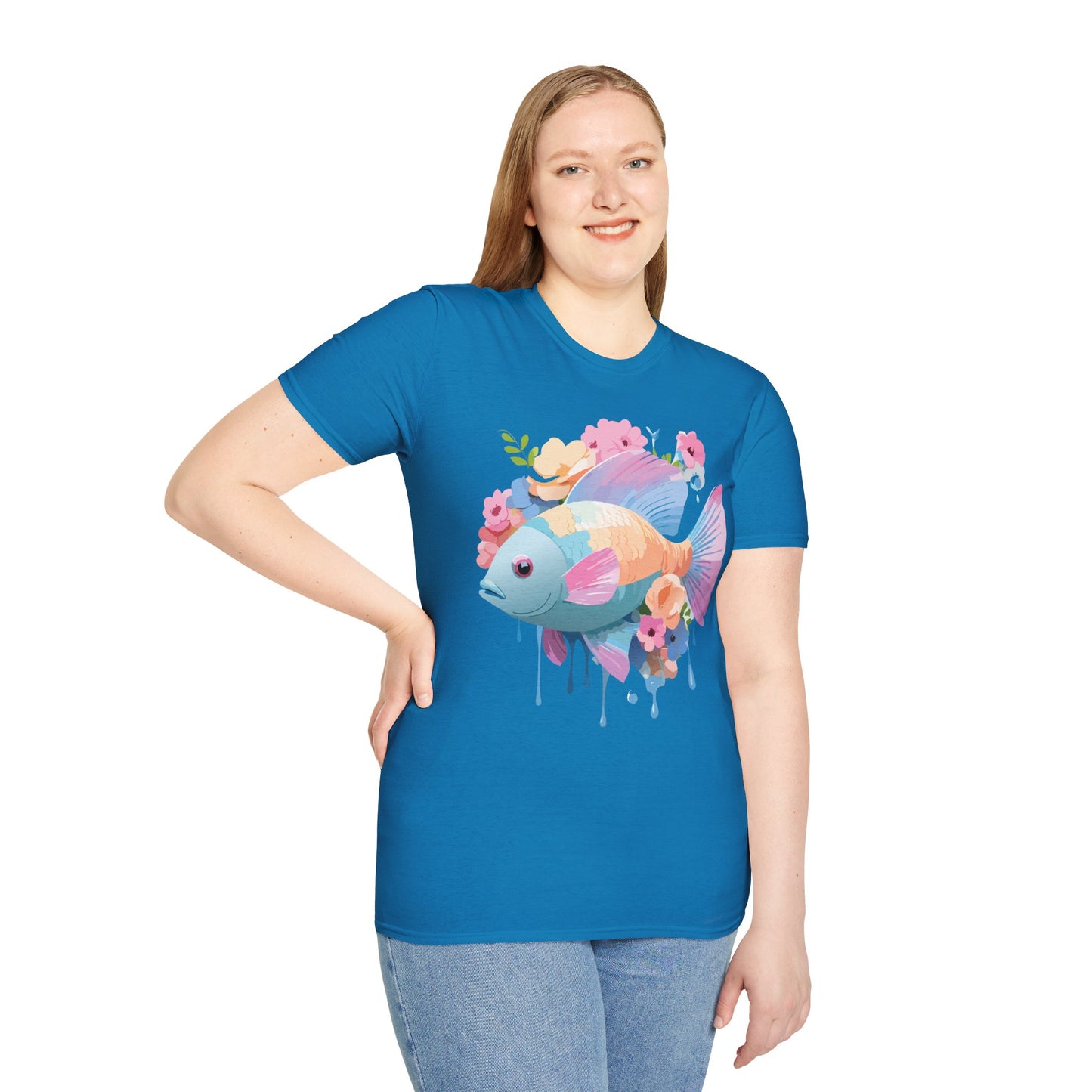 Fish Art Design Shirt, T Shirt with Fish, Graphic Shirt, Tee Shirt with Graphic Design, Shirt with Fish Graphic Art