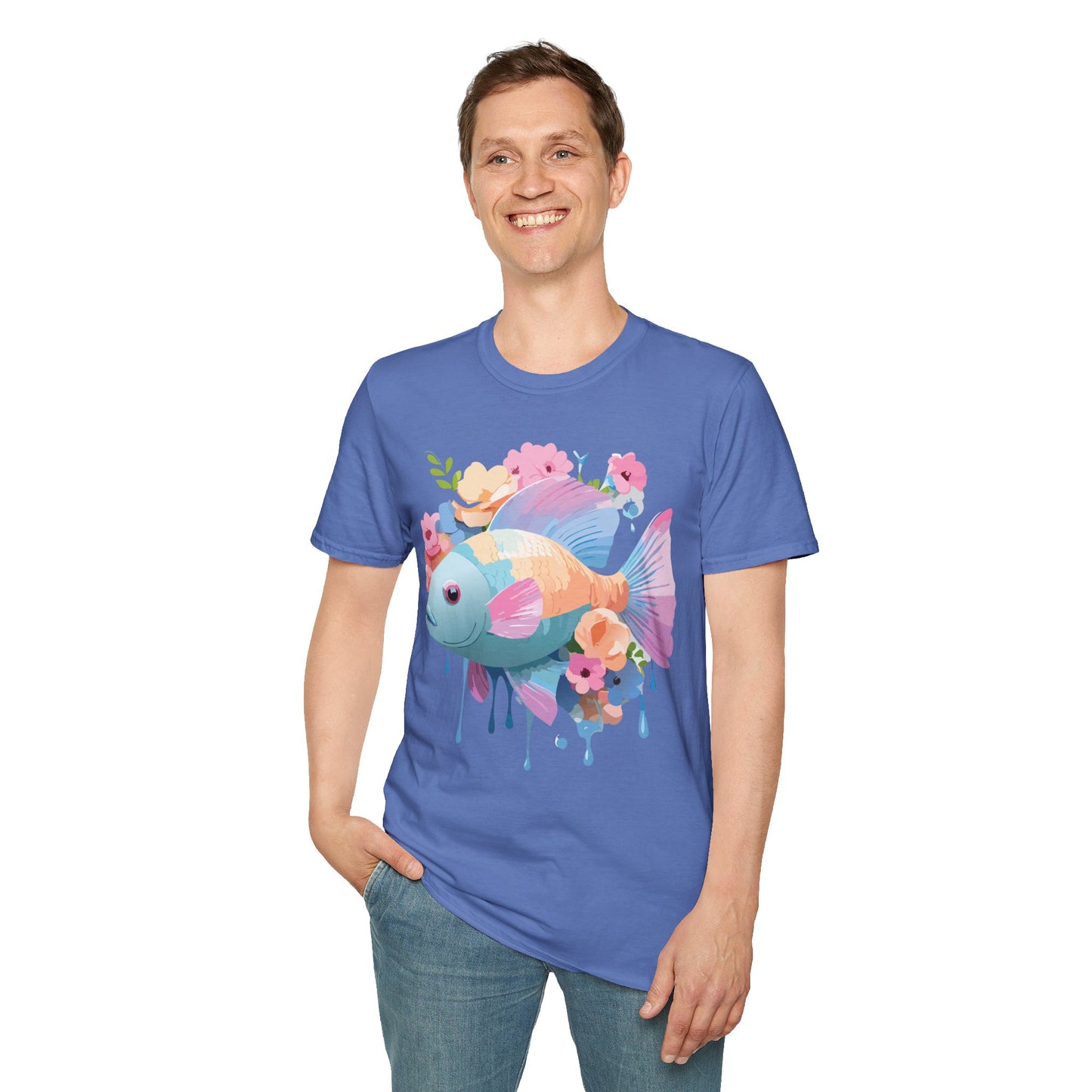 Fish Art Design Shirt, T Shirt with Fish, Graphic Shirt, Tee Shirt with Graphic Design, Shirt with Fish Graphic Art