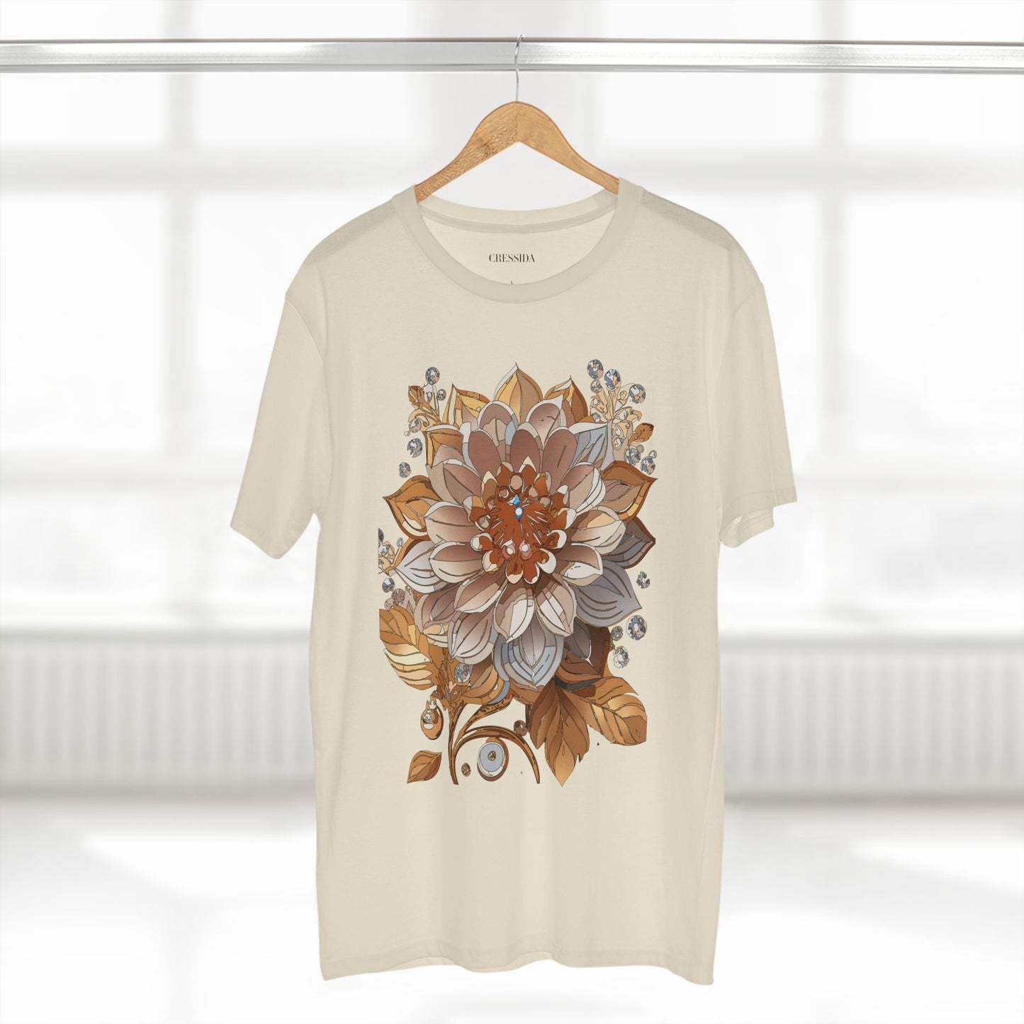 Floral Shirt, Shirt with Flower, Tee Shirt with Antique Flower