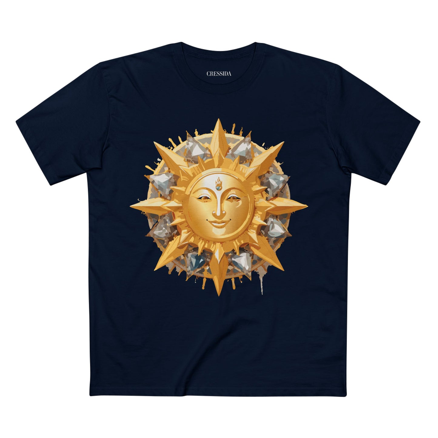 Sun Shirt, Shirt with Sun, Tee Shirt with Gold Sun