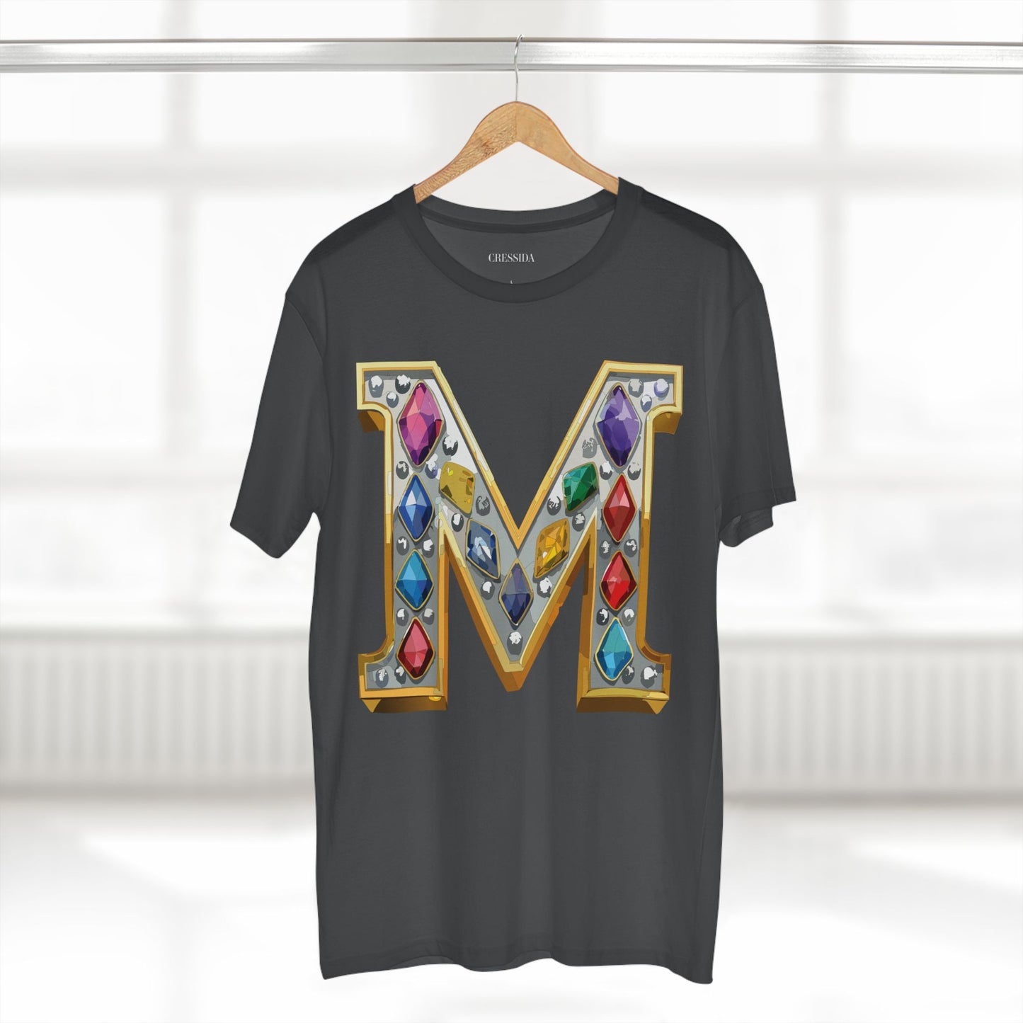 Letter Shirt, Shirt with Letters, Tee Shirt with Gold Letters