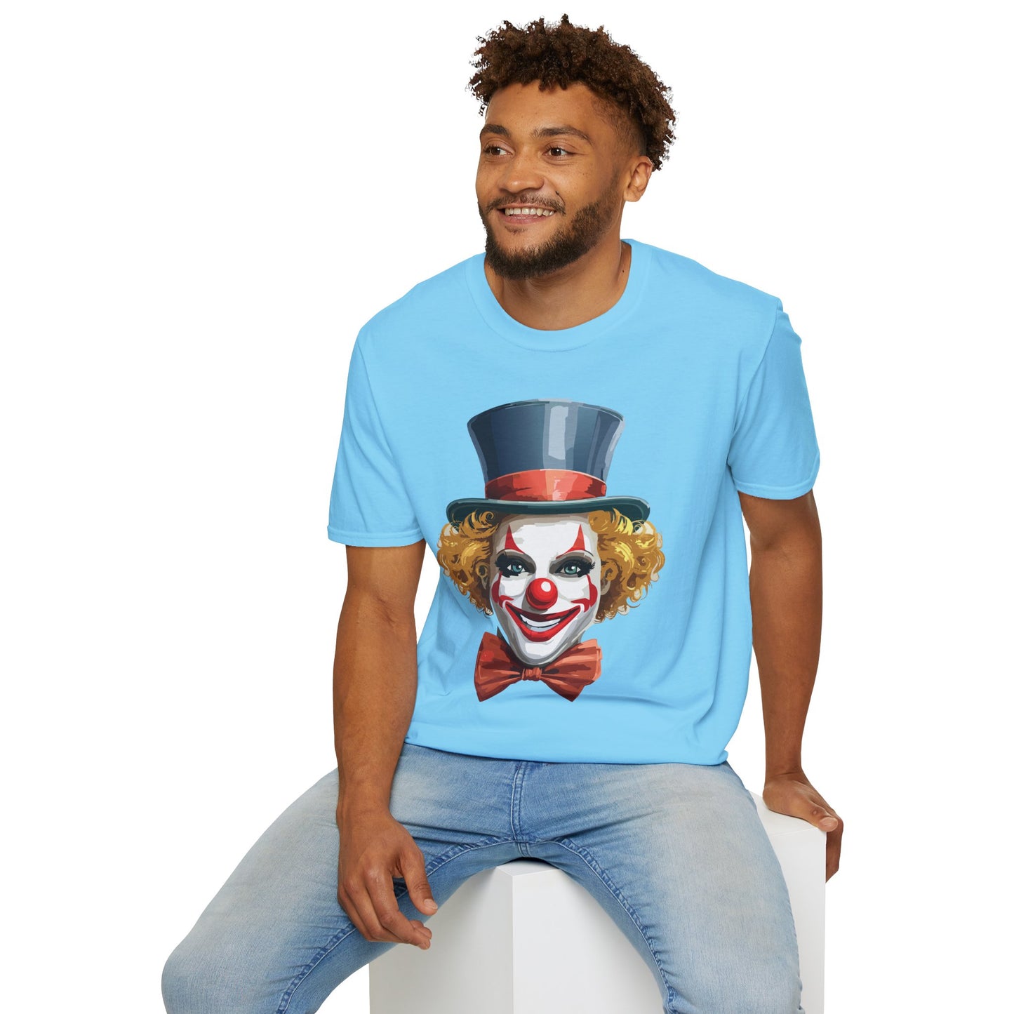 Clown Shirt, T Shirt with Clown, Funny Man Shirt, Tee Shirt with Funny Man, Circus Shirt, Shirt with Circus, Scary Man Shirt, Shirt with Scary Man