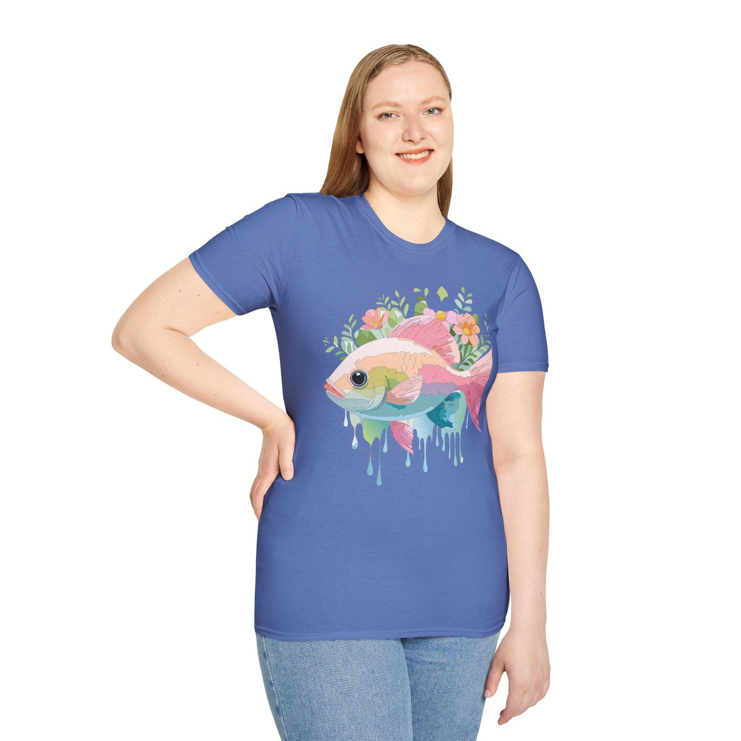 Fish Art Design Shirt, T Shirt with Fish, Graphic Shirt, Tee Shirt with Graphic Design, Shirt with Fish Graphic Art