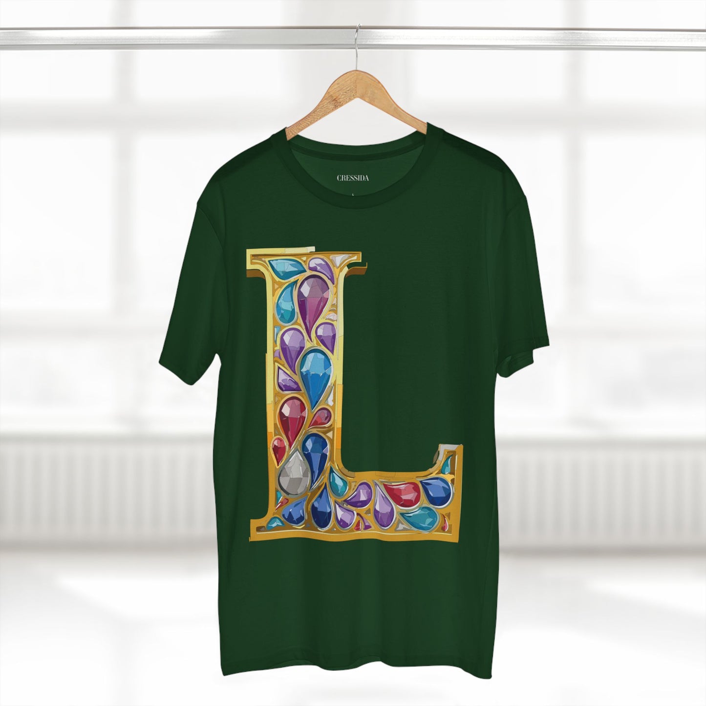 Letter Shirt, Shirt with Letters, Tee Shirt with Gold Letters