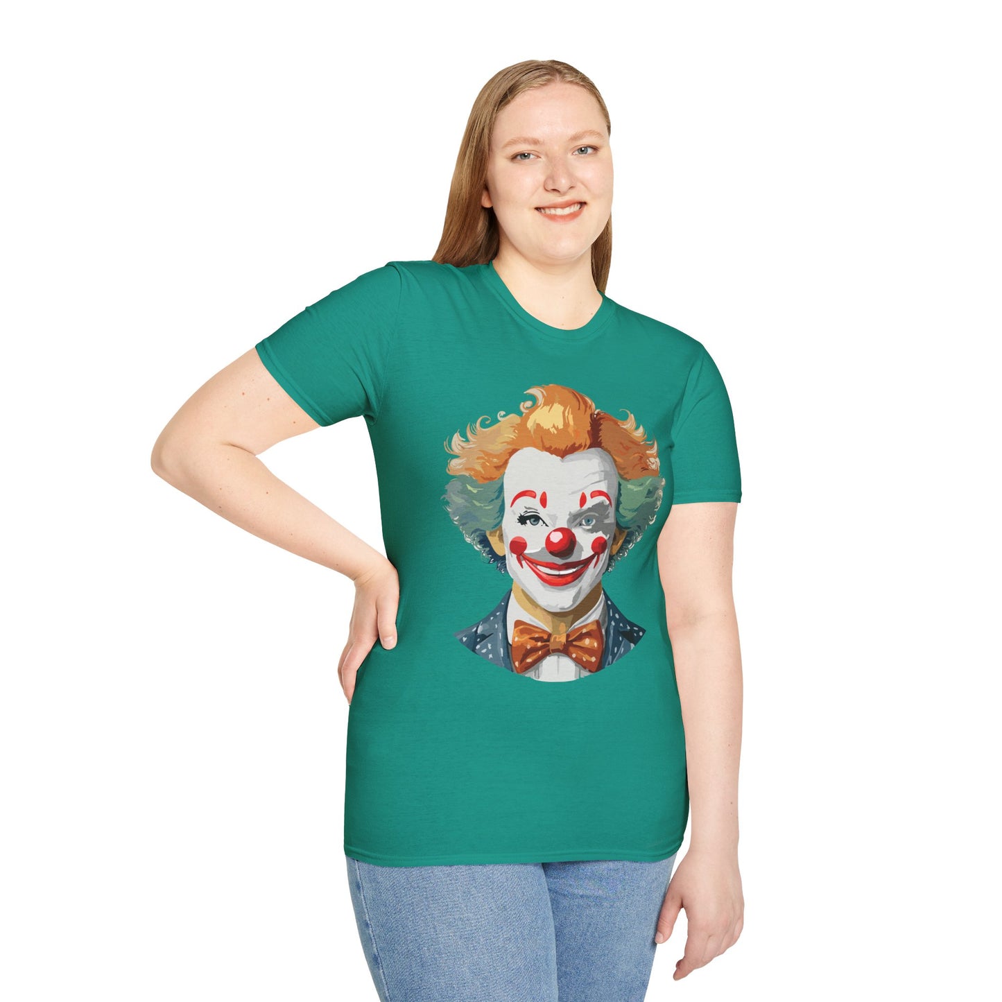 Clown Shirt, T Shirt with Clown, Funny Man Shirt, Tee Shirt with Funny Man, Circus Shirt, Shirt with Circus, Scary Man Shirt, Shirt with Scary Man