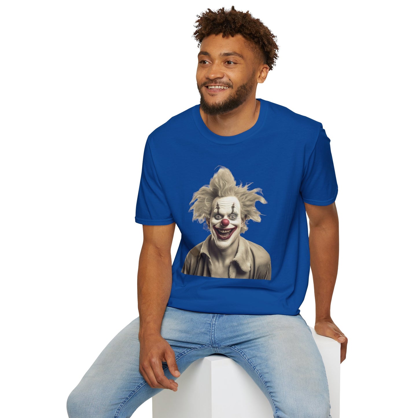 Clown Shirt, T Shirt with Clown, Funny Man Shirt, Tee Shirt with Funny Man, Circus Shirt, Shirt with Circus, Scary Man Shirt, Shirt with Scary Man