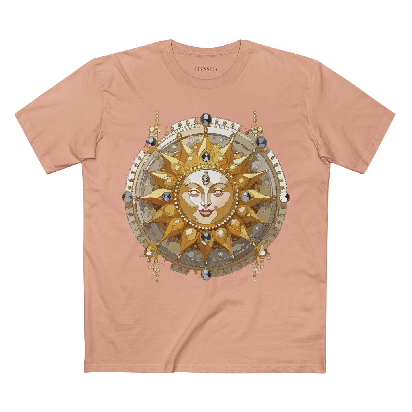 Sun Shirt, Shirt with Sun, Tee Shirt with Gold Sun