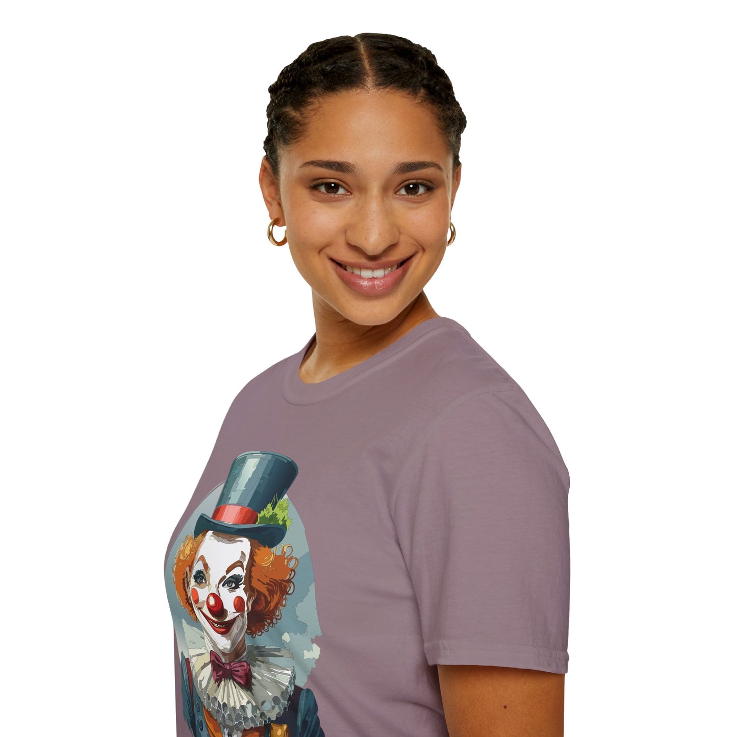 Clown Shirt, T Shirt with Clown, Funny Man Shirt, Tee Shirt with Funny Man, Circus Shirt, Shirt with Circus, Scary Man Shirt, Shirt with Scary Man
