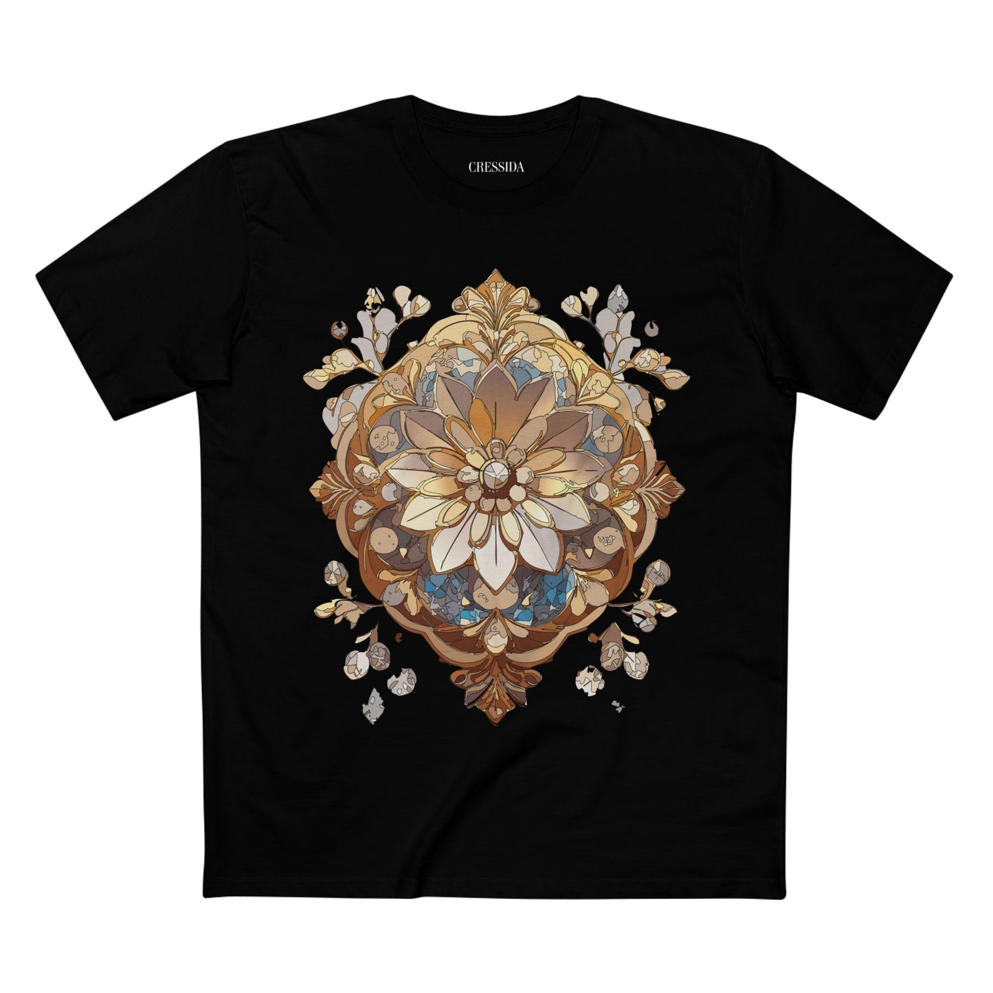 Floral Shirt, Shirt with Flower, Tee Shirt with Antique Flower