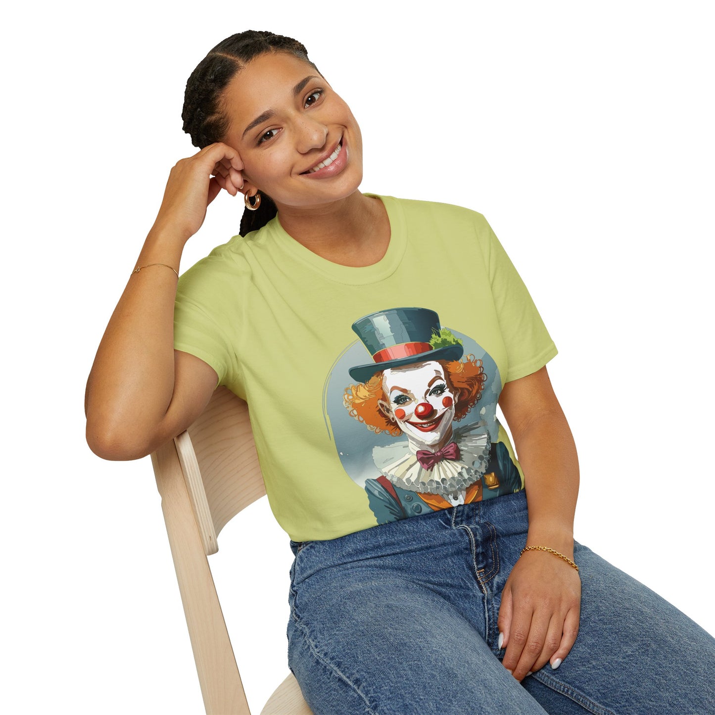 Clown Shirt, T Shirt with Clown, Funny Man Shirt, Tee Shirt with Funny Man, Circus Shirt, Shirt with Circus, Scary Man Shirt, Shirt with Scary Man