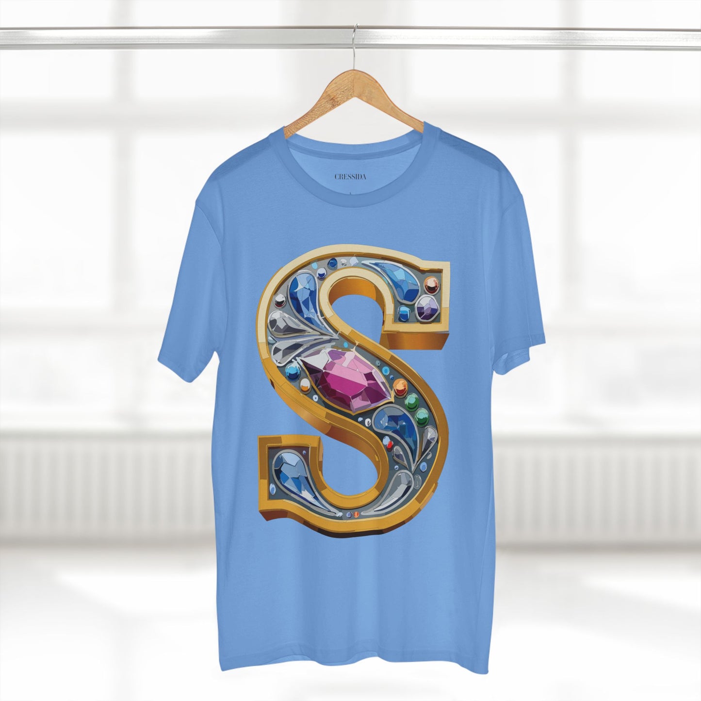 Letter Shirt, Shirt with Letters, Tee Shirt with Gold Letters