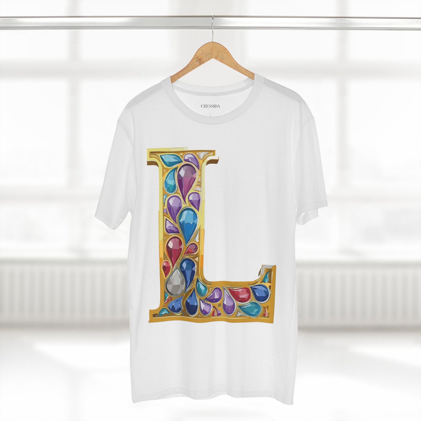 Letter Shirt, Shirt with Letters, Tee Shirt with Gold Letters