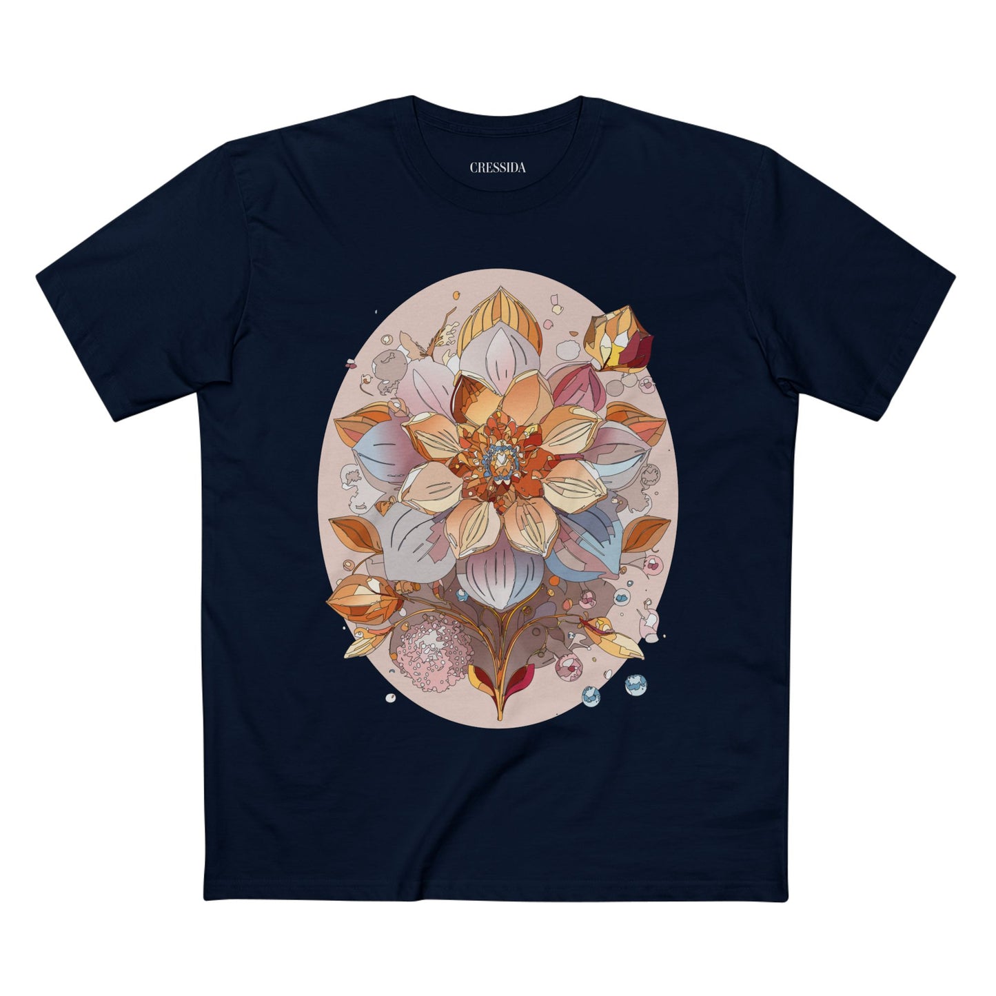 Floral Shirt, Shirt with Flower, Tee Shirt with Antique Flower