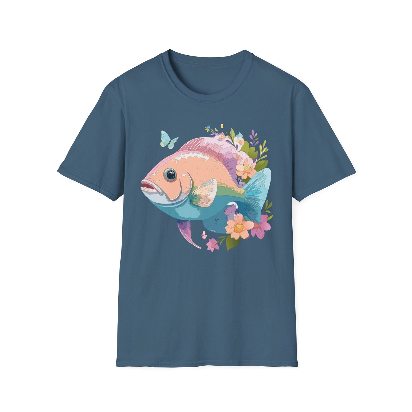 Fish Art Design Shirt, T Shirt with Fish, Graphic Shirt, Tee Shirt with Graphic Design, Shirt with Fish Graphic Art