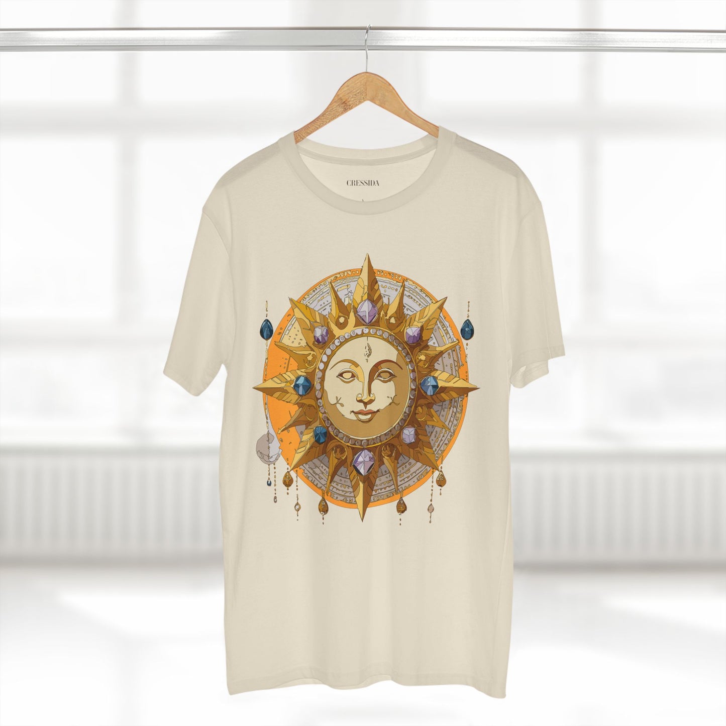 Sun Shirt, Shirt with Sun, Tee Shirt with Gold Sun