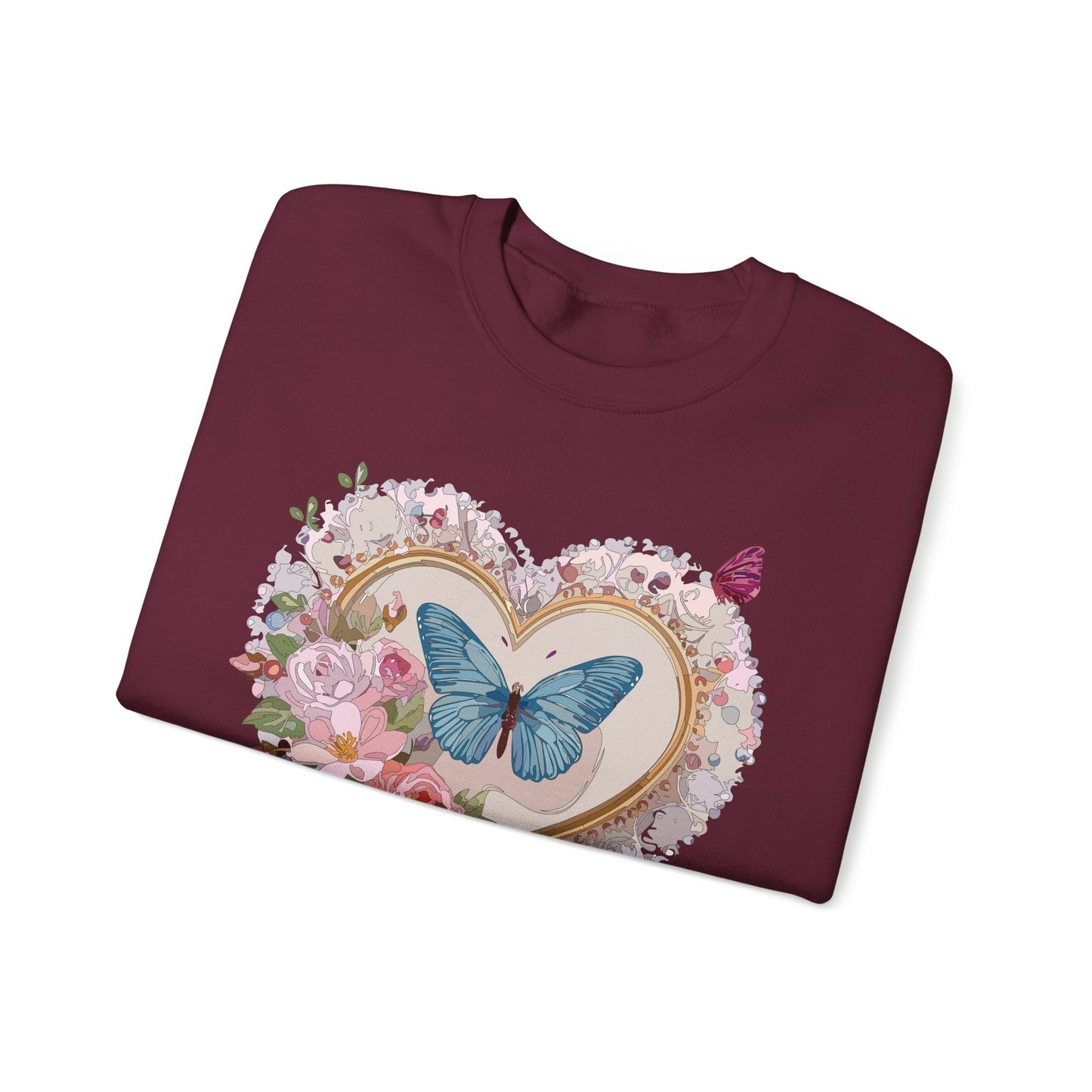 Floral Heart Sweatshirt, Floral Love Sweatshirt, Valentine's Day Sweatshirt, Heart Floral Sweatshirt