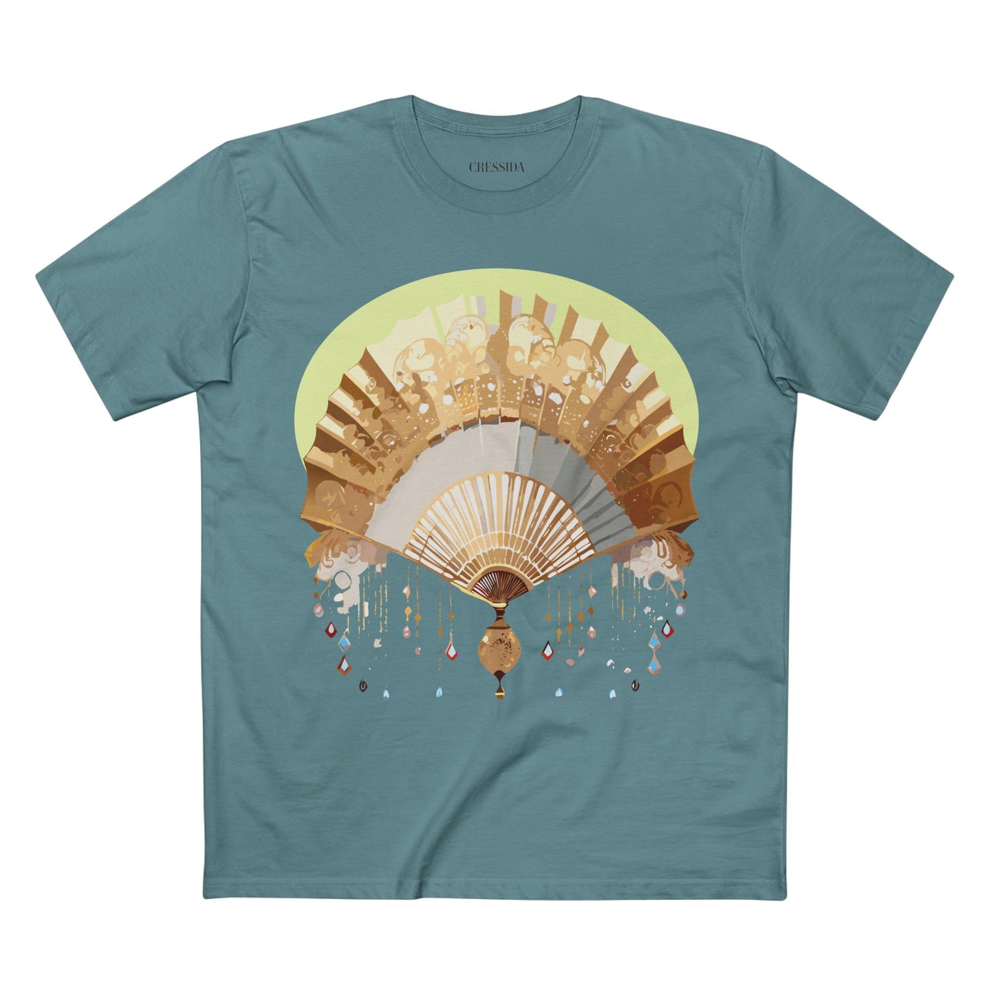 Fan shirt, Shirt with Fan, Tee Shirt with Antique Fan