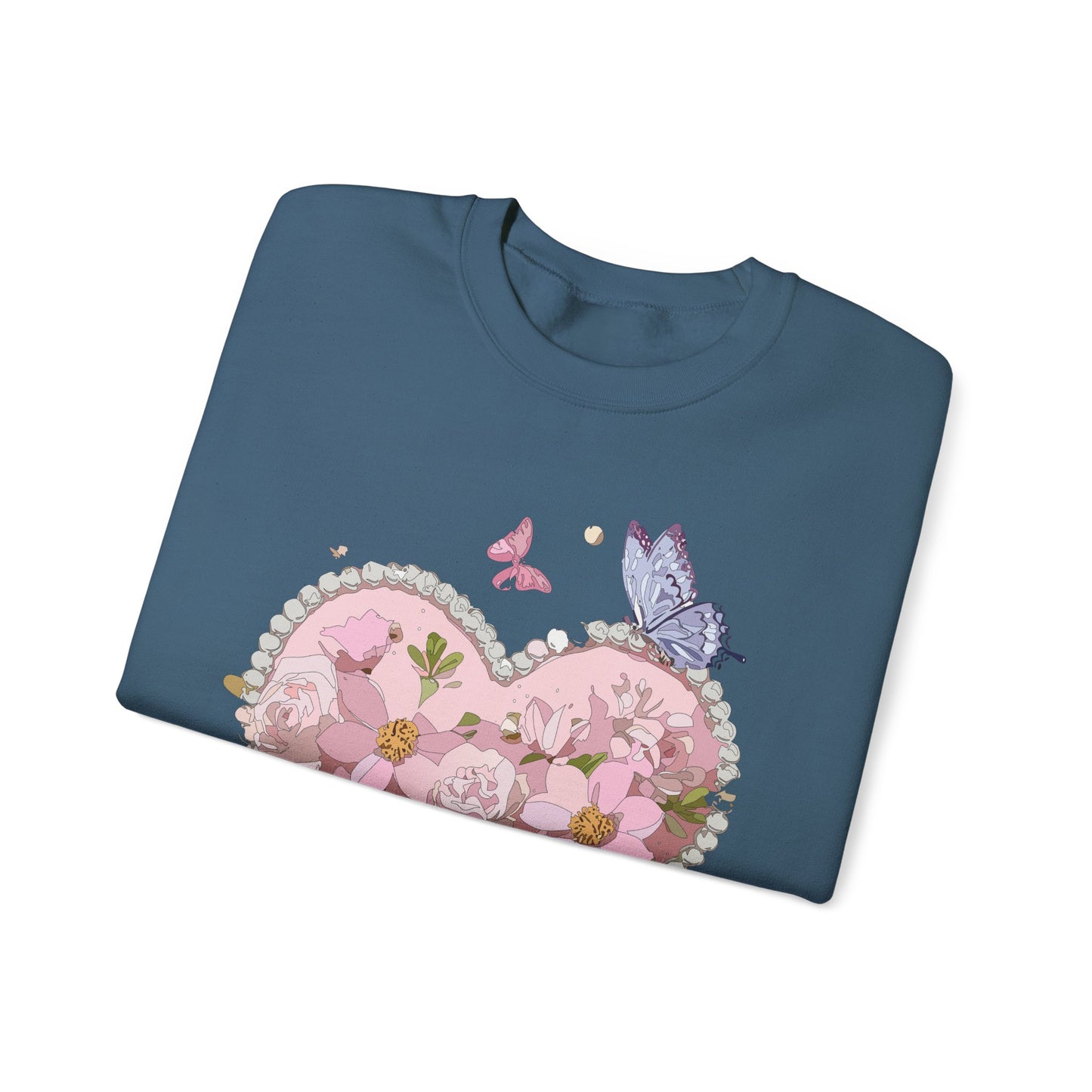 Floral Heart Sweatshirt, Floral Love Sweatshirt, Valentine's Day Sweatshirt, Heart Floral Sweatshirt