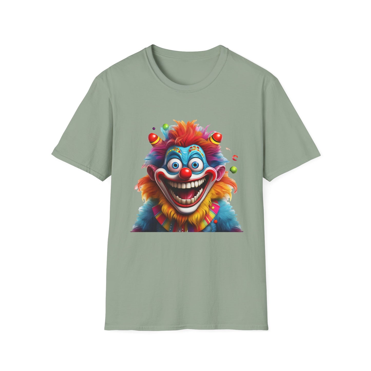 Clown Shirt, T Shirt with Clown, Funny Man Shirt, Tee Shirt with Funny Man, Circus Shirt, Shirt with Circus, Scary Man Shirt, Shirt with Scary Man