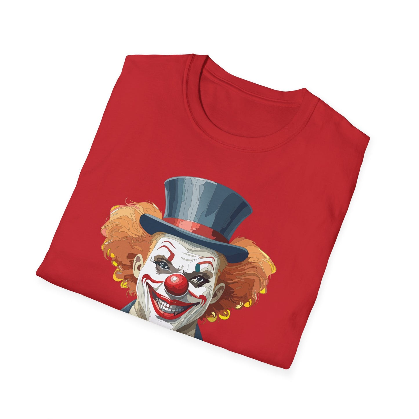 Clown Shirt, T Shirt with Clown, Funny Man Shirt, Tee Shirt with Funny Man, Circus Shirt, Shirt with Circus, Scary Man Shirt, Shirt with Scary Man