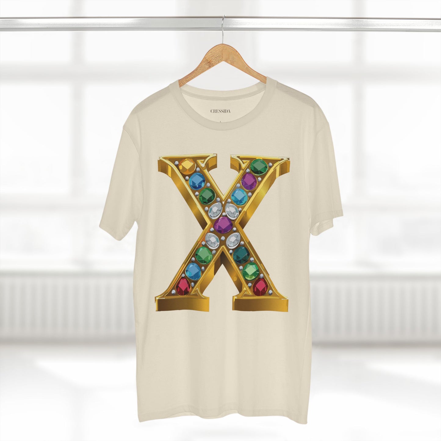 Letter Shirt, Shirt with Letters, Tee Shirt with Gold Letters
