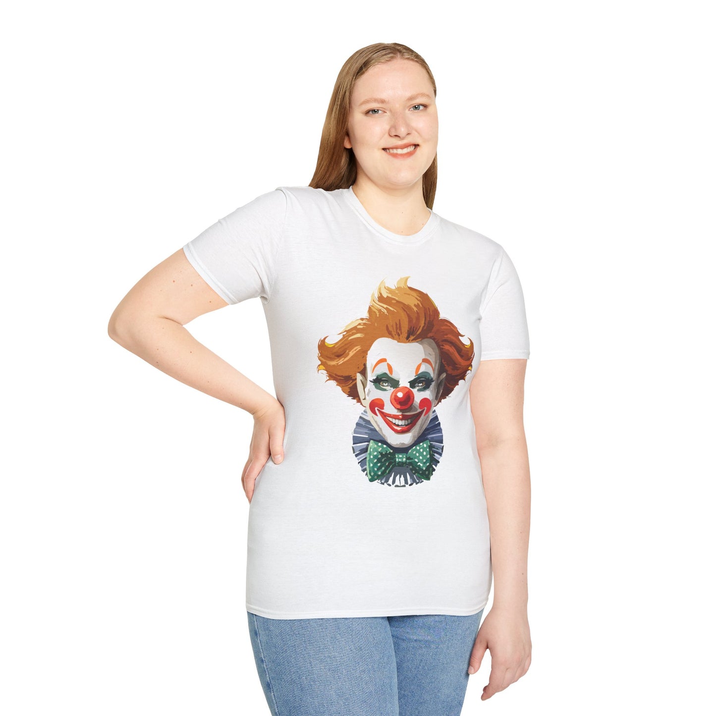 Clown Shirt, T Shirt with Clown, Funny Man Shirt, Tee Shirt with Funny Man, Circus Shirt, Shirt with Circus, Scary Man Shirt, Shirt with Scary Man