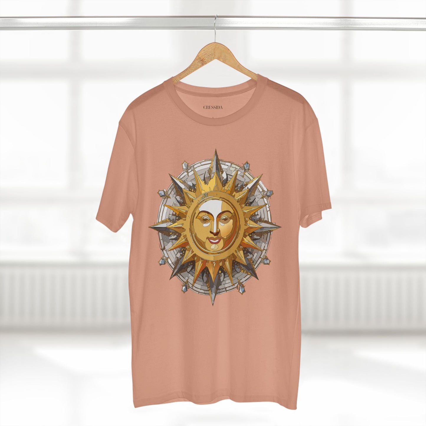 Sun Shirt, Shirt with Sun, Tee Shirt with Gold Sun