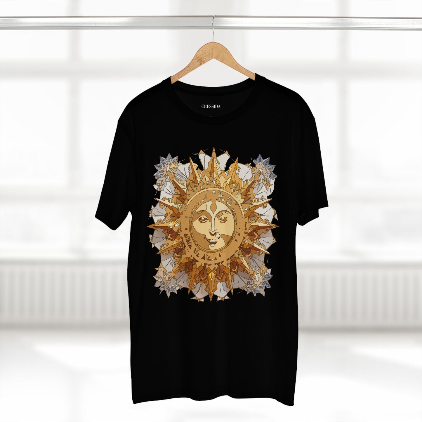 Sun Shirt, Shirt with Sun, Tee Shirt with Gold Sun