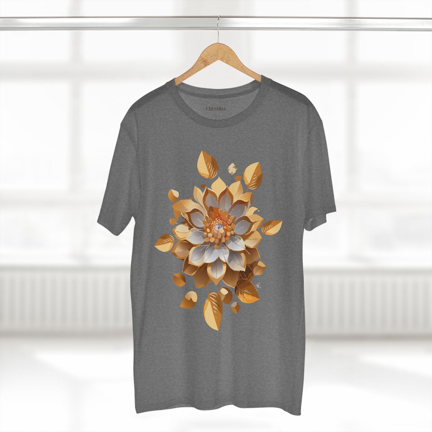 Floral Shirt, Shirt with Flower, Tee Shirt with Antique Flower