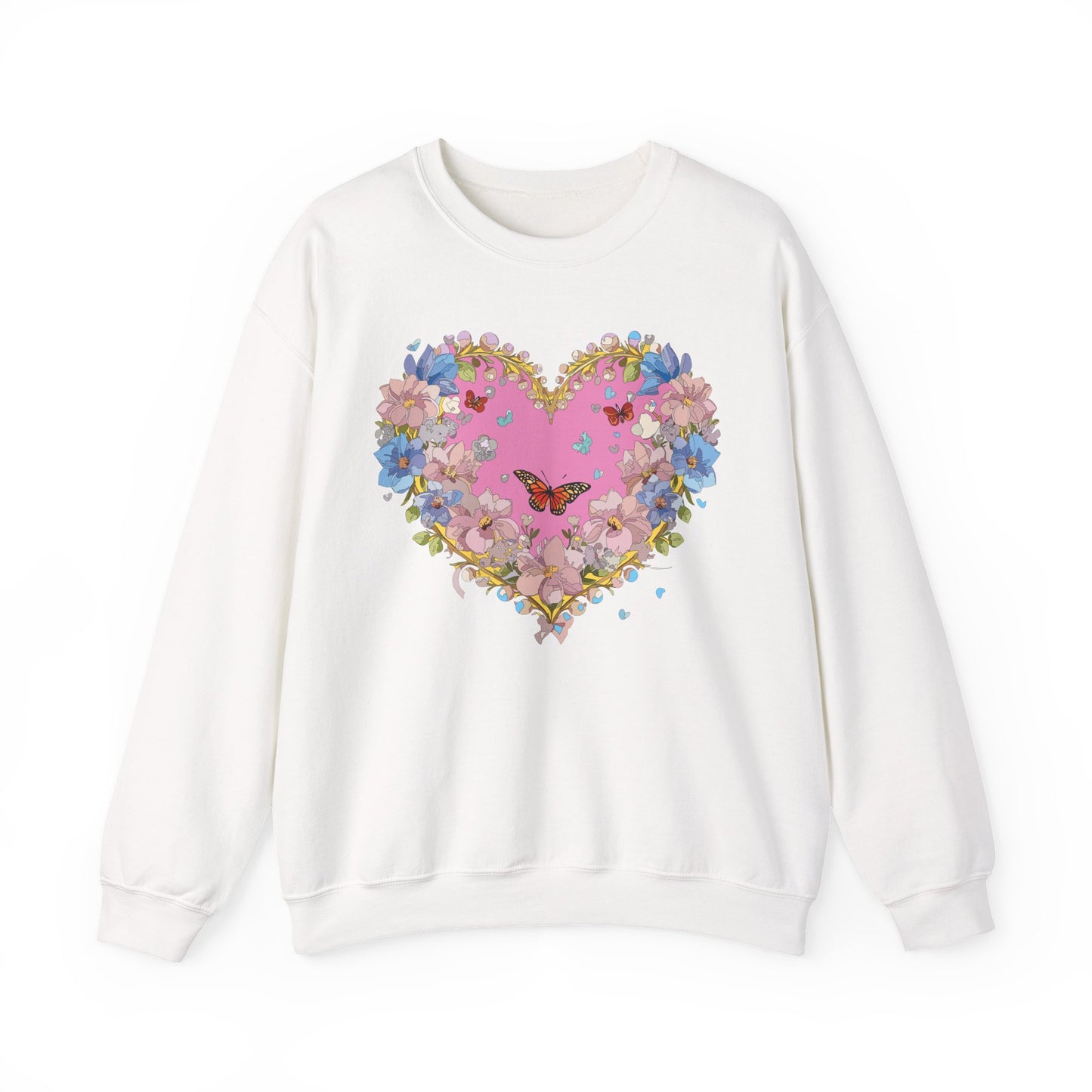 Floral Heart Sweatshirt, Floral Love Sweatshirt, Valentine's Day Sweatshirt, Heart Floral Sweatshirt