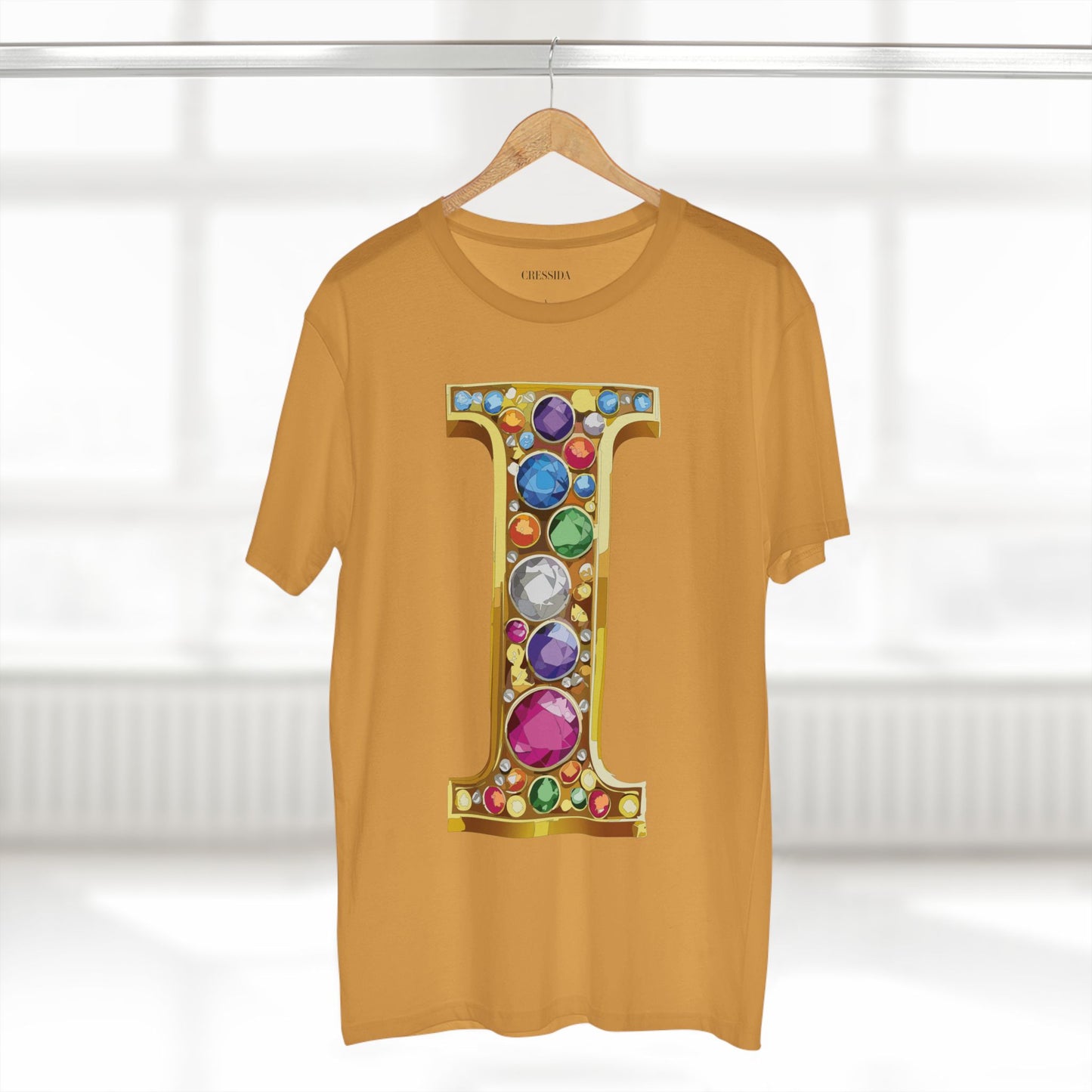 Letter Shirt, Shirt with Letters, Tee Shirt with Gold Letters